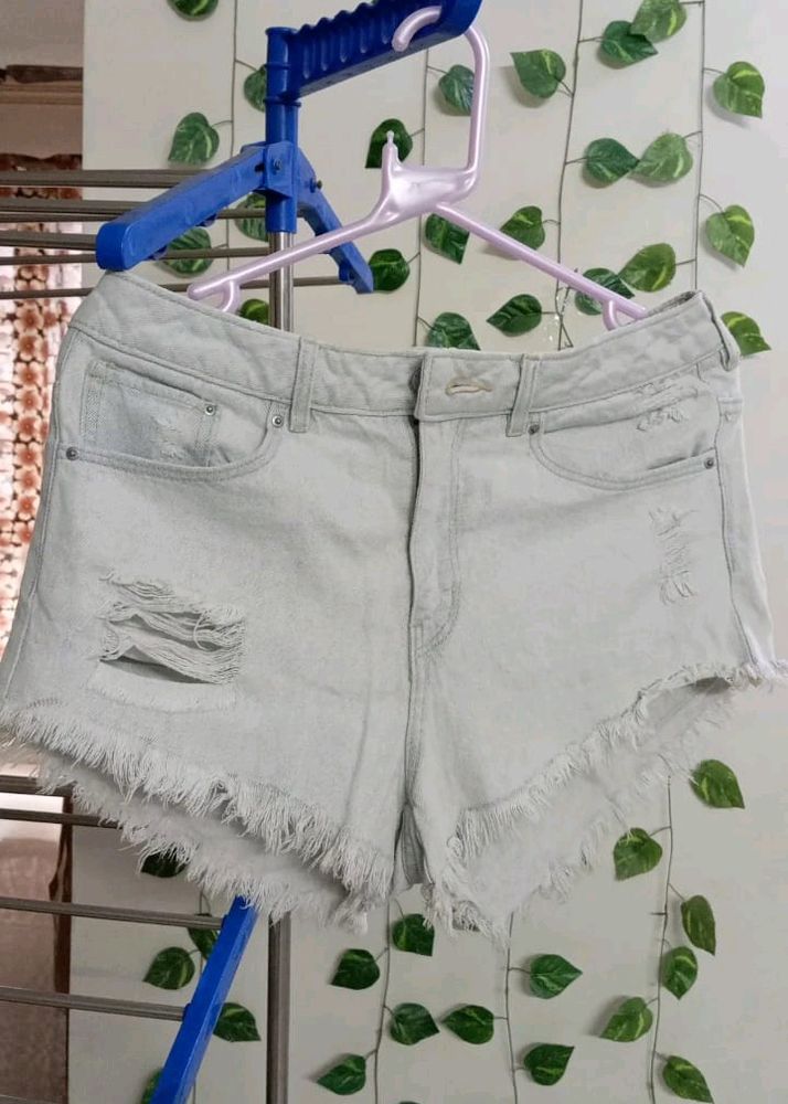 H&M Distressed Denim Shorts