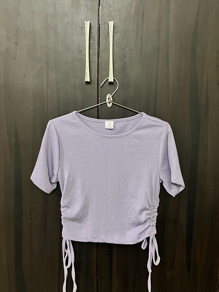 Ruched Crop Top. Size-M