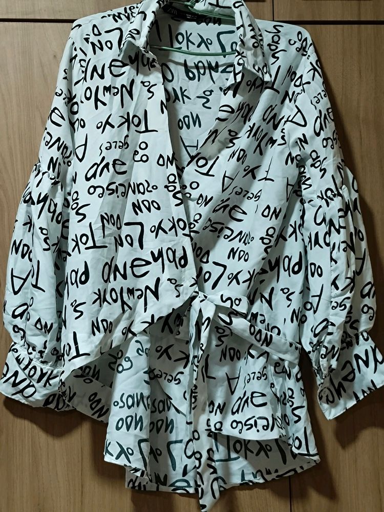 ZARA WRAP UP SHIRT