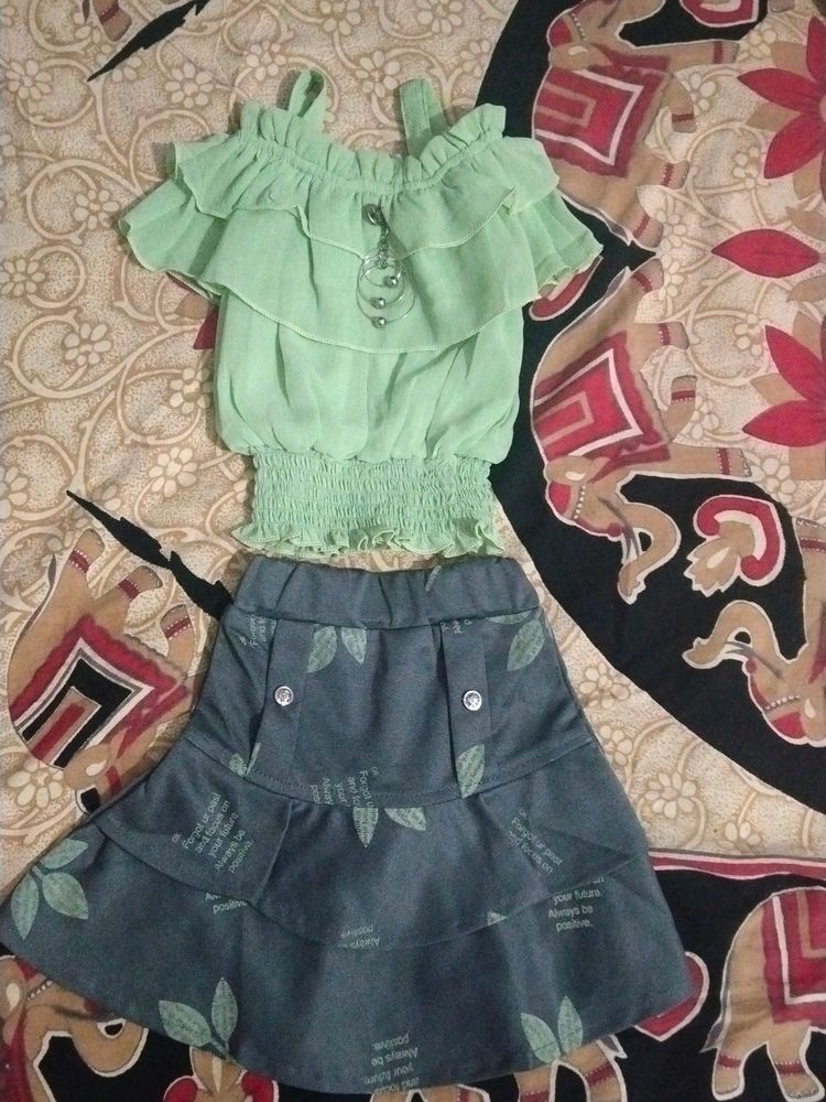 Baby Girl Top And Skirt