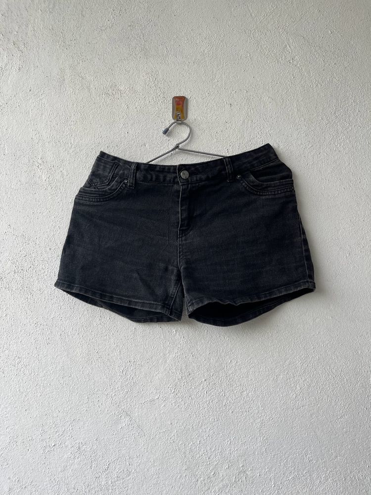 Black Denim Shorts