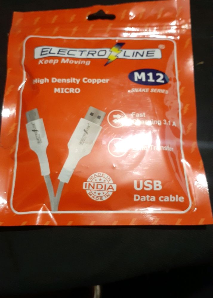 Usb Data Cable M12  Faster Charging 3.1A