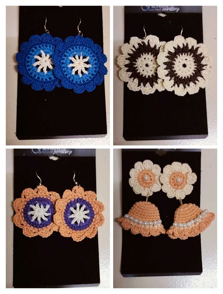 Combo Of 5pairs Crochet Earrings