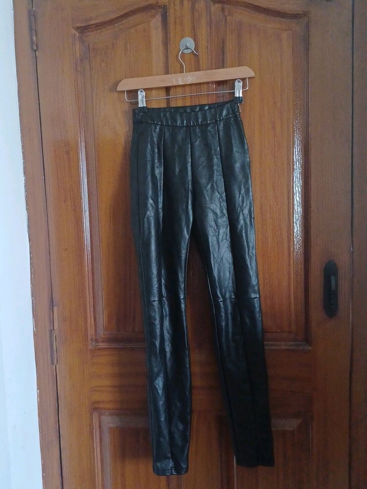 Black Kids Leather Pants