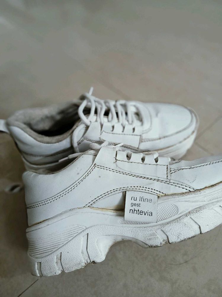 White Heavy Sports Shoes🤍