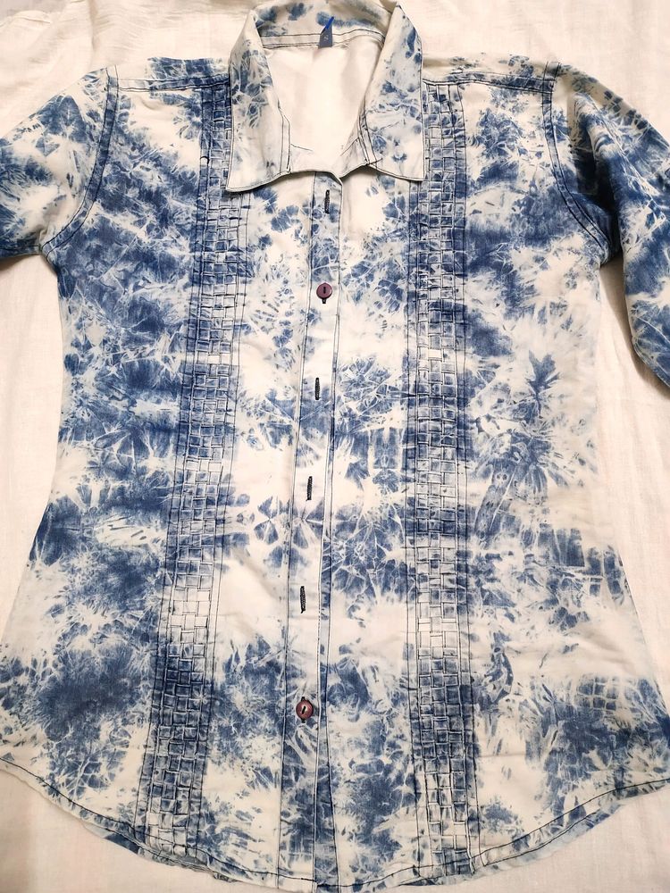 Denim Print Shirt For Women