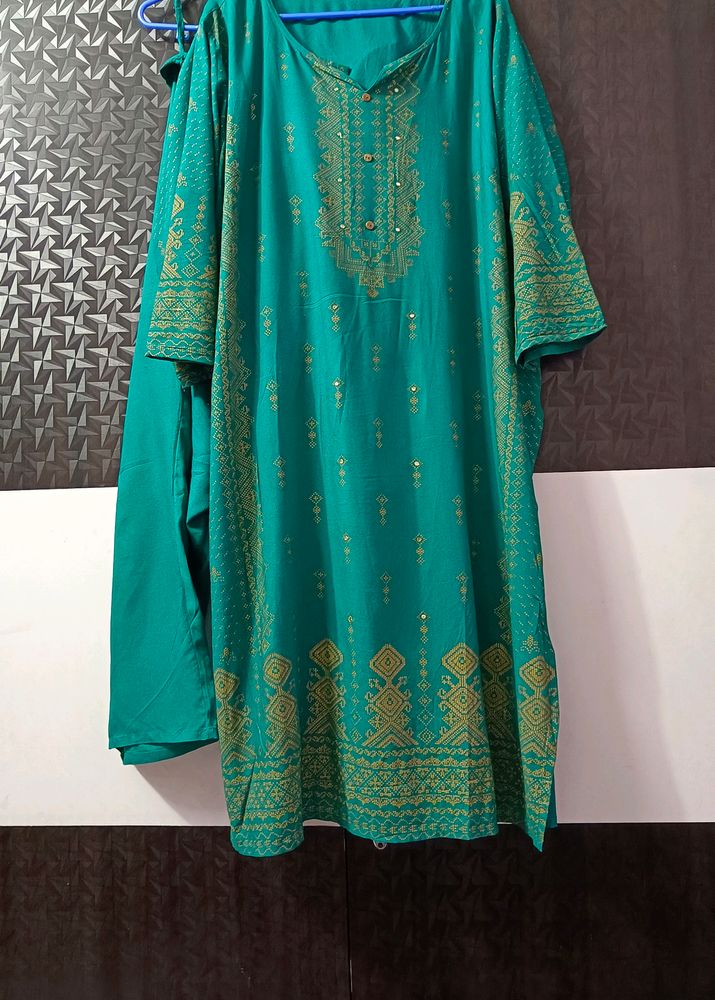 Green Kurta With Bottom