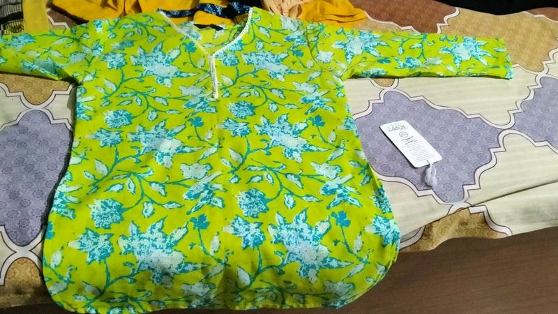 short kurti/ tunics neon colour