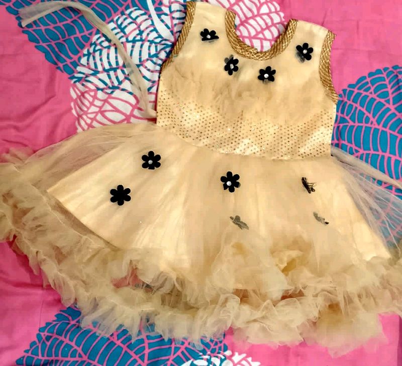 Golden Frock For Baby 💗🌙✨