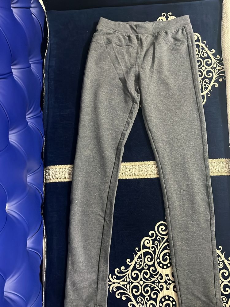 Grey pyjama sweatpants for girls 11-12 years