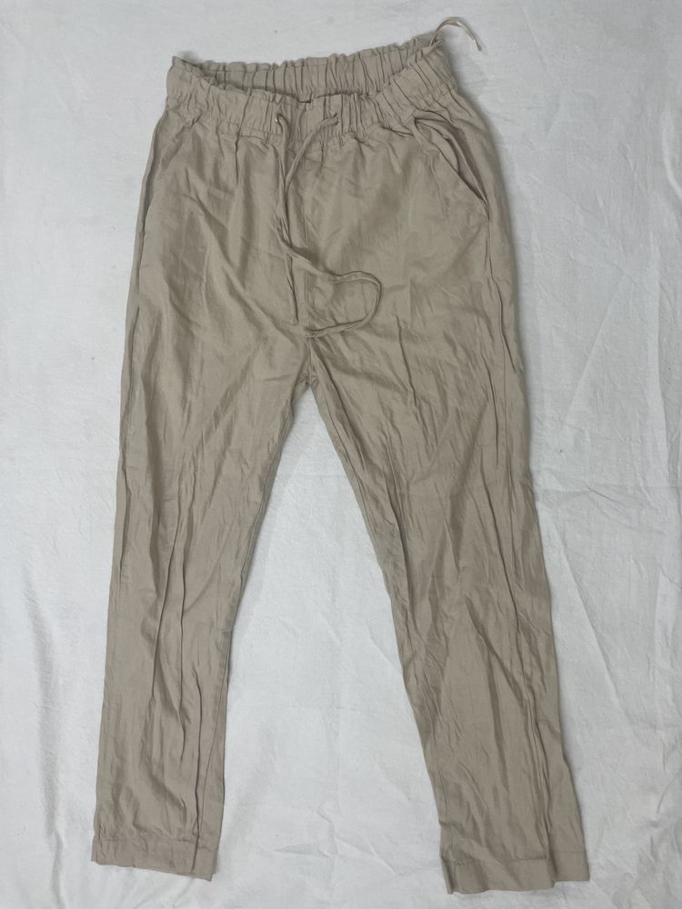 Khaki Linen Trousers