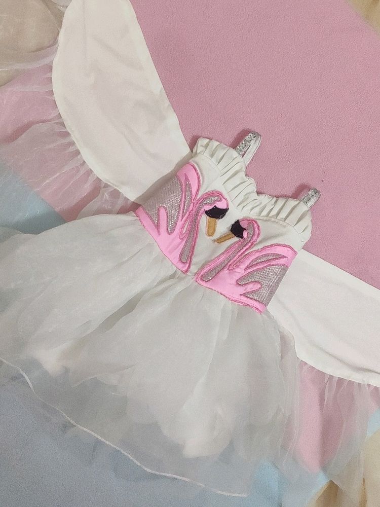 Fancy Frock With Wings For Baby Girl