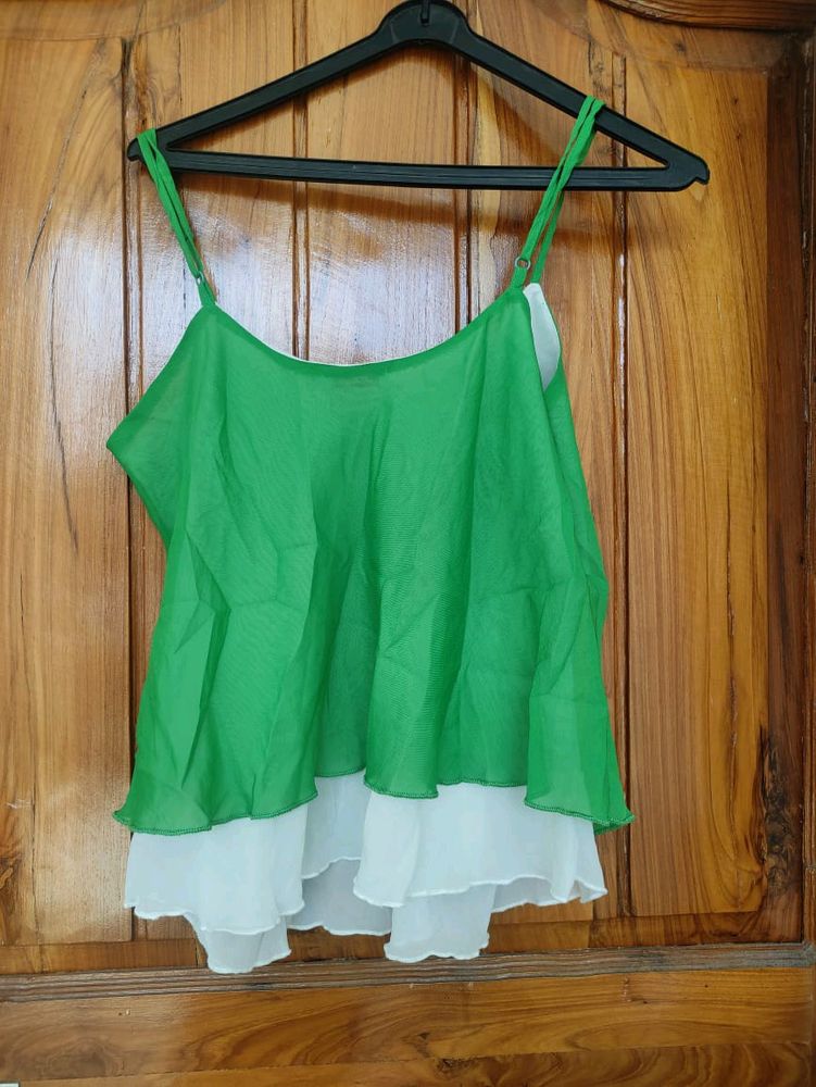 Fluorescent Green Top For Women