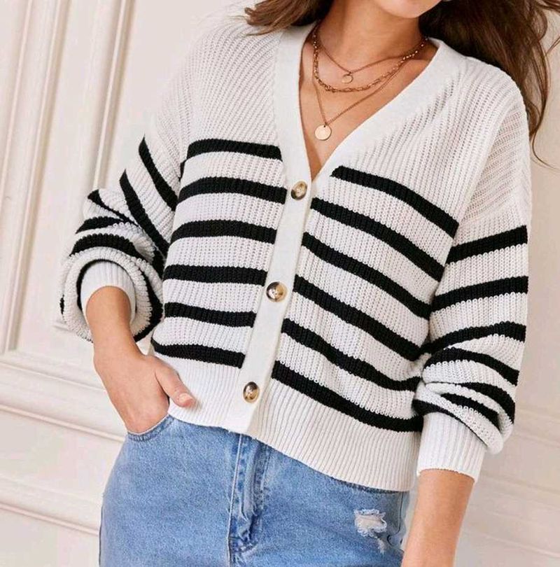 Stripped Cardigan