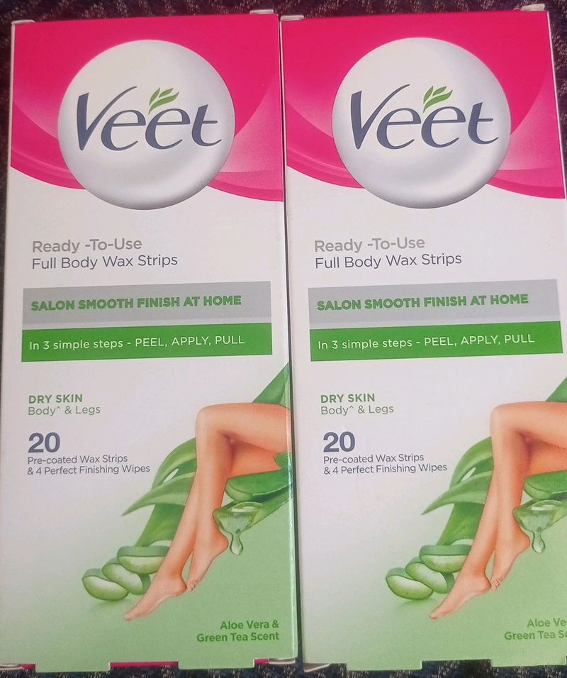 Veet Ready-to-use Full Body Wax Strips - 2 Pack