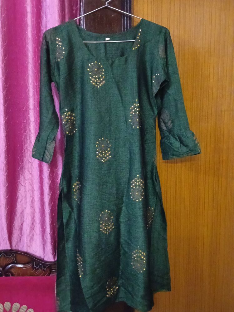 Green Kurti Set