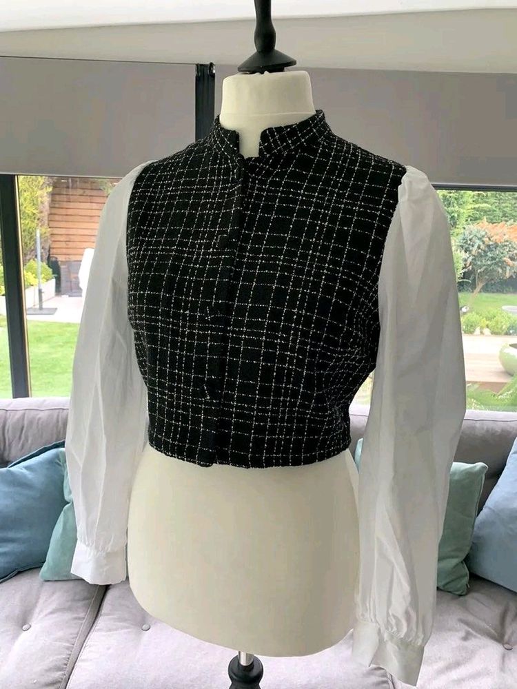 Zara Tweed Top