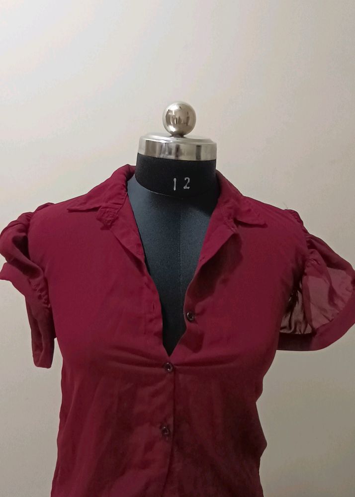 maroon colour shirt