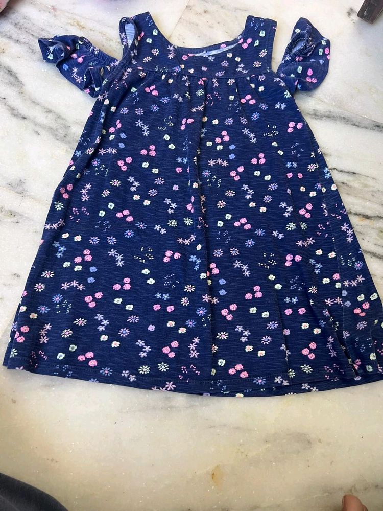 Navy Blue Flower Frock