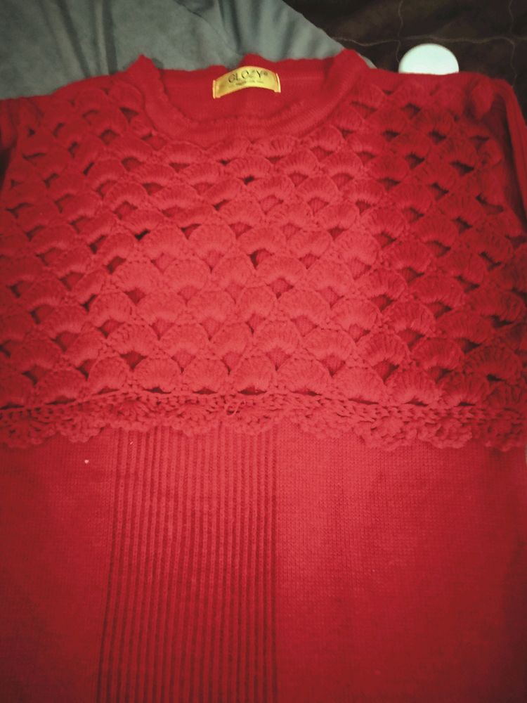 Red ♥️ Woollen Kurta For Sale