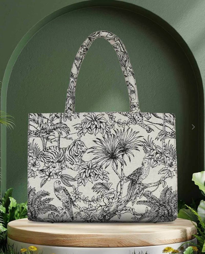 Mini Wesst White And Black Tote Bag