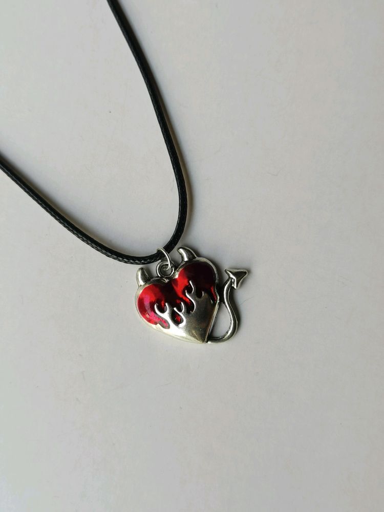 Gothic Big Heart Necklace