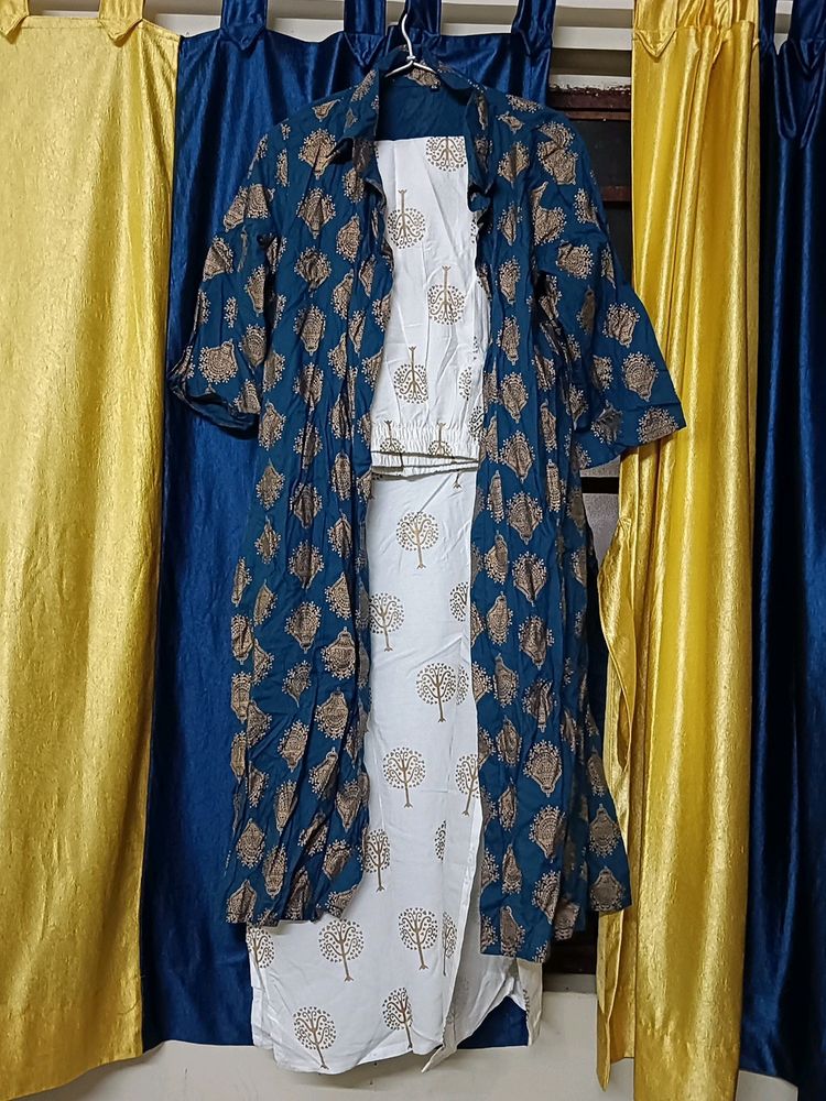 Kurti Palazzo With Shrug