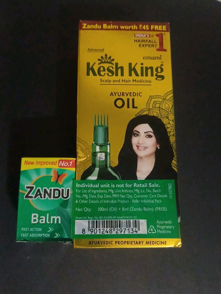 *NEW* Kesh King Oil With Free Jhandu Balm