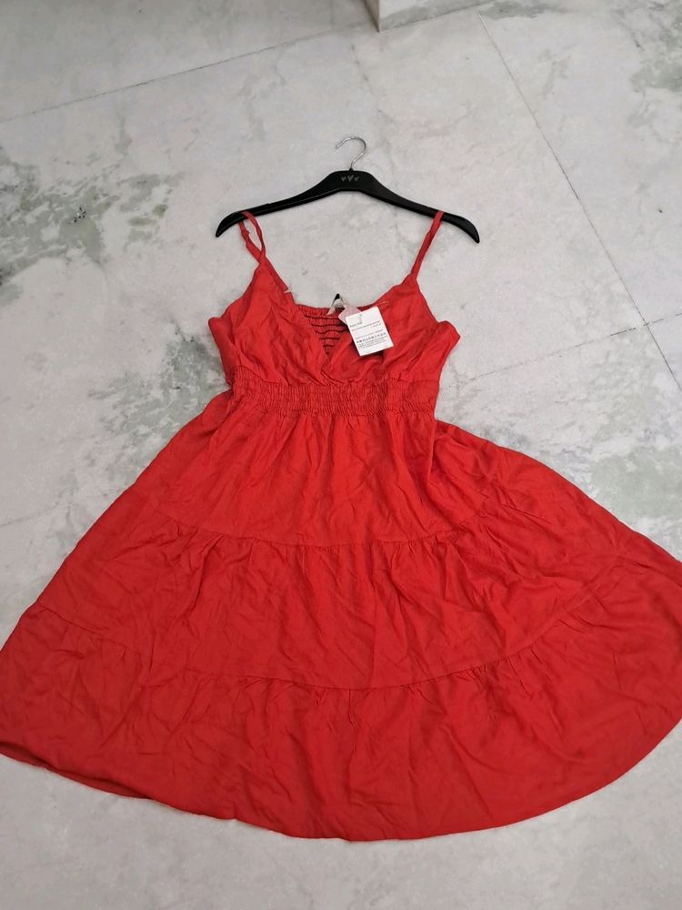 Sexy Red Babydoll Dress For Night / Casual Wear