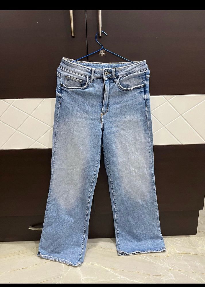 H&M Wide Leg High Waist Jeans