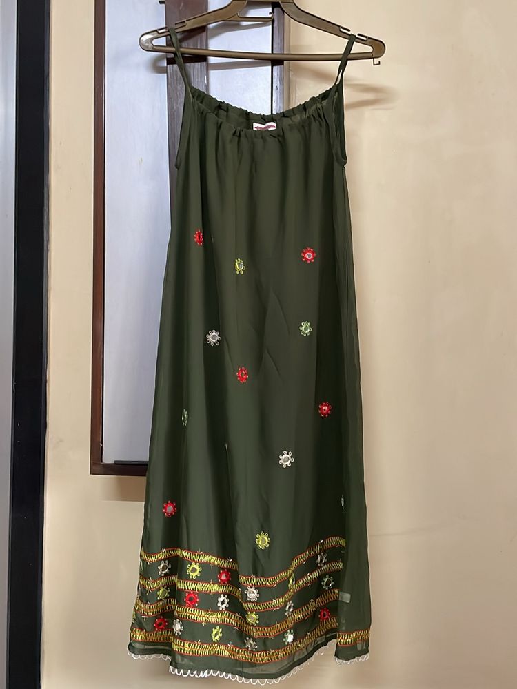 Hippie Mirror Work Dress