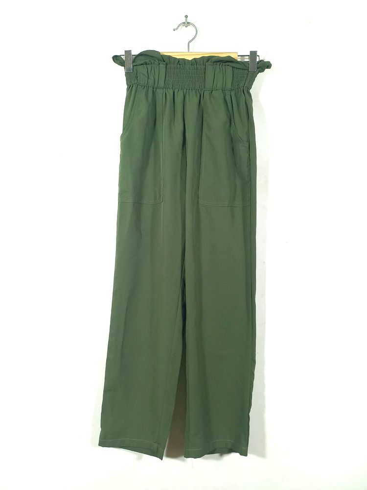 Olive Green High Waist Trouser (Women's)