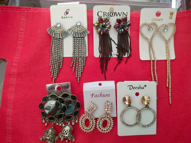 Fashion Combo Earrings Pack 6 Pices