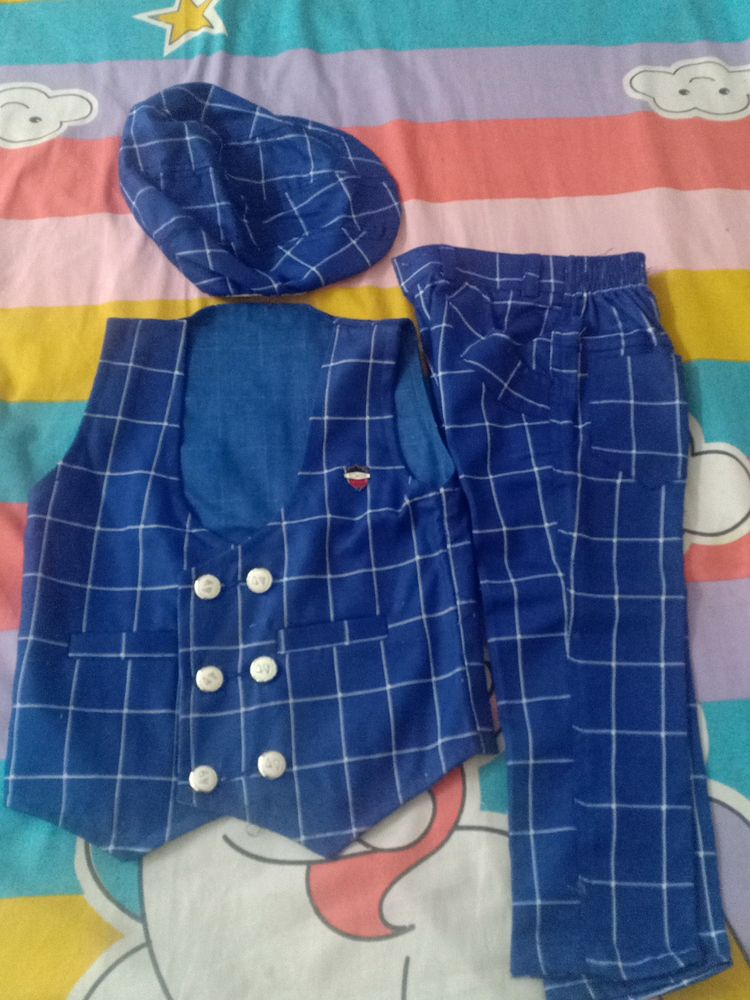 Party Wear Three Piece Suit For Boy Age 2-4 Years