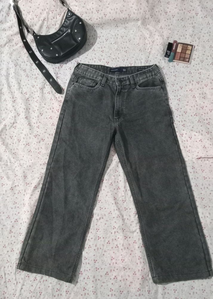 Grey Staight Cut Jeans