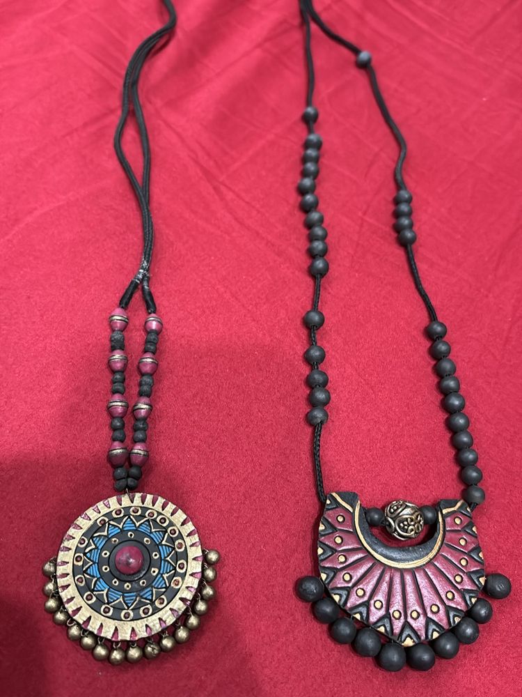 2 Sets Of Ethnic Necklaces