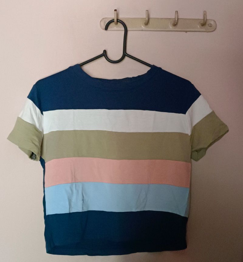 Adorable Colorblock T-shirt For Women