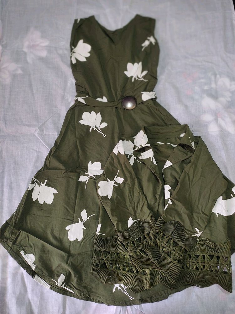 Floral Print Dress With Jacket