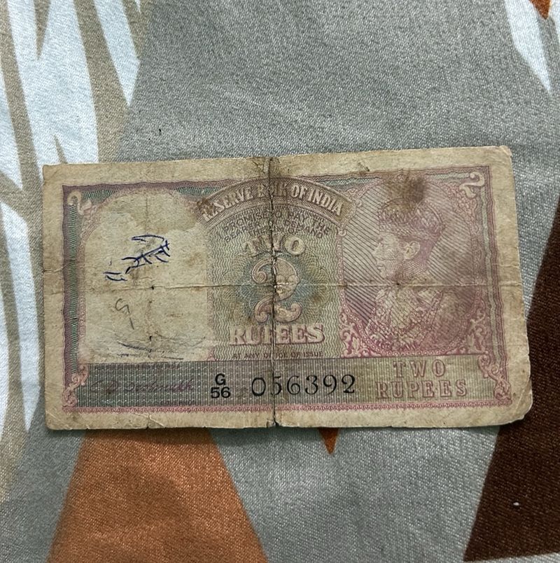 Rare!!!! British India Note 2 Rupees