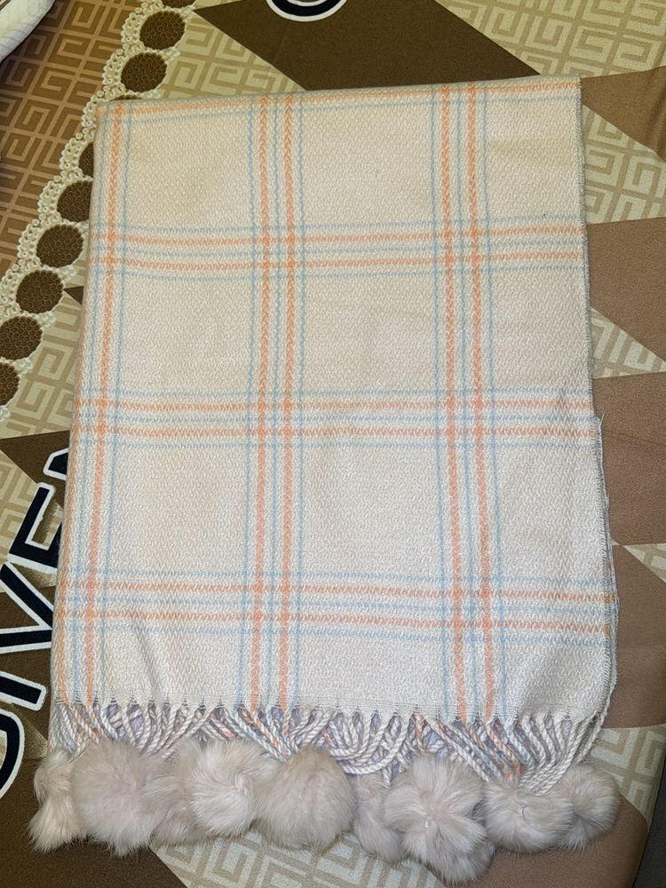 Checkered Wool Women Stole