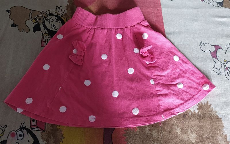 Kid's Girl Polka Dot Printed Skirt