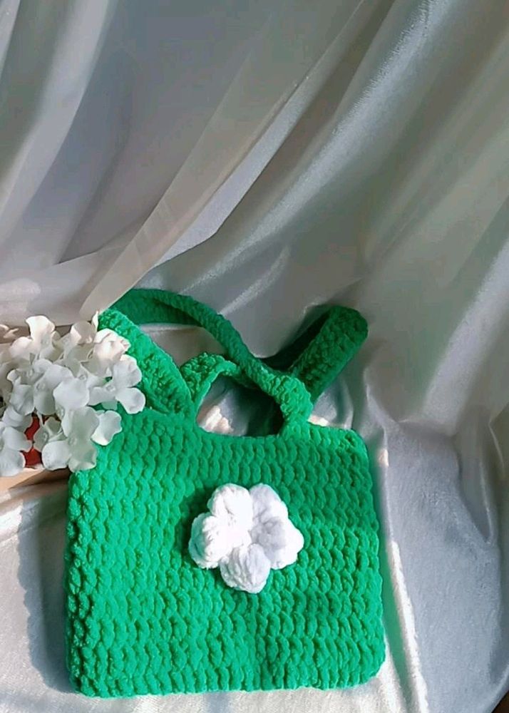 Crochet Green Bag