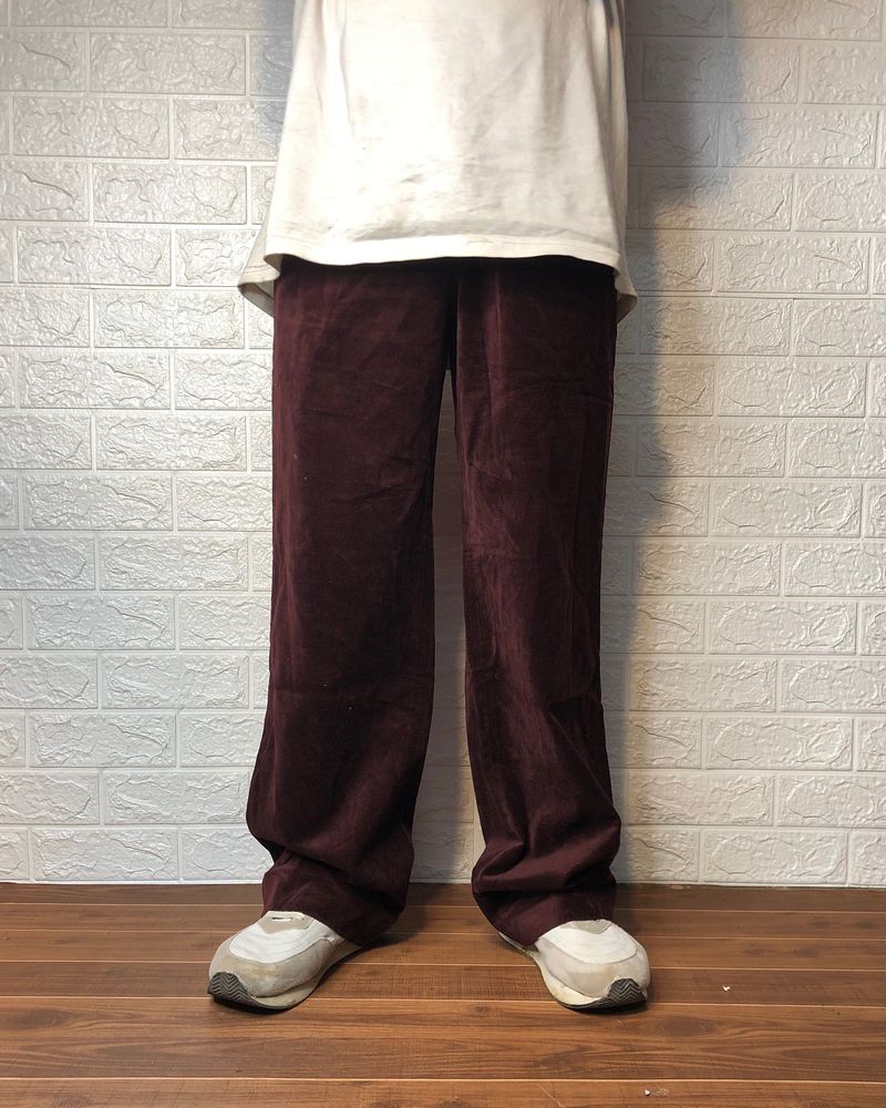 Maroon Straight Fit Jean