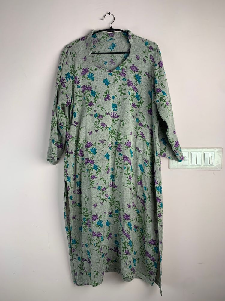 Printed Woolen Kurta