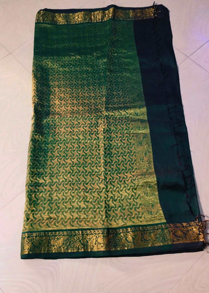 Cotton Blend Pure Gadwal Saree