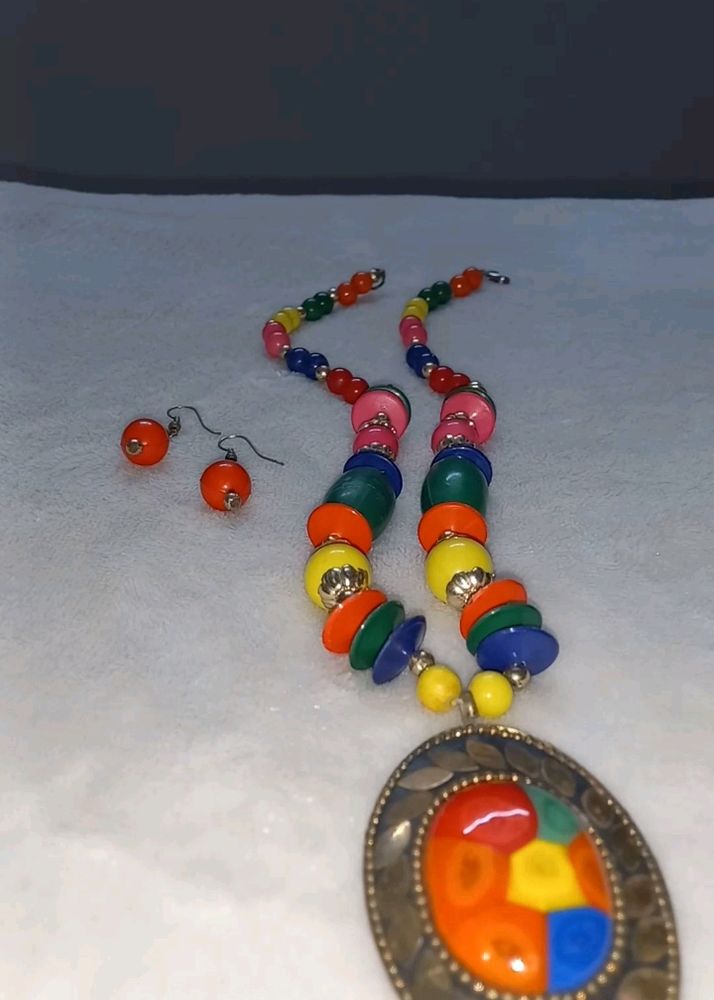 Multi Colour Necklace Set