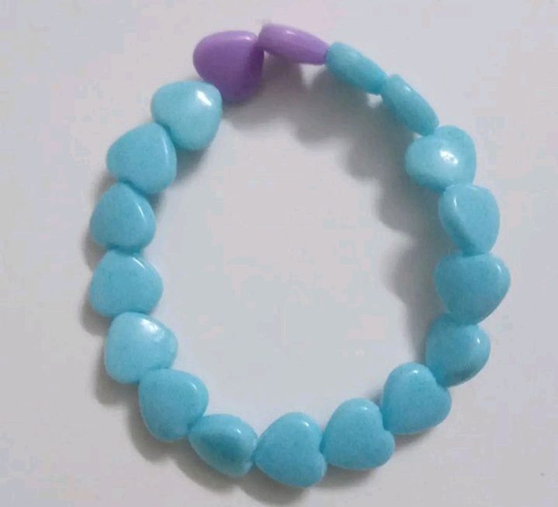 CUTE HEART BLUE AND PURPLE BRACELET