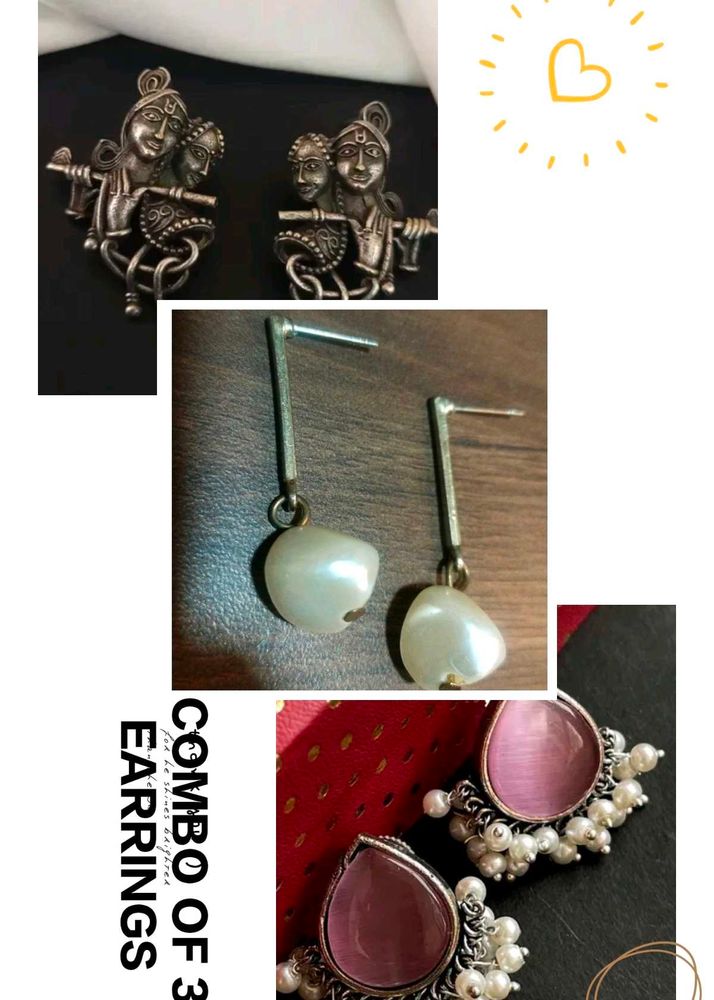 COMBO OF 3 EARRINGS