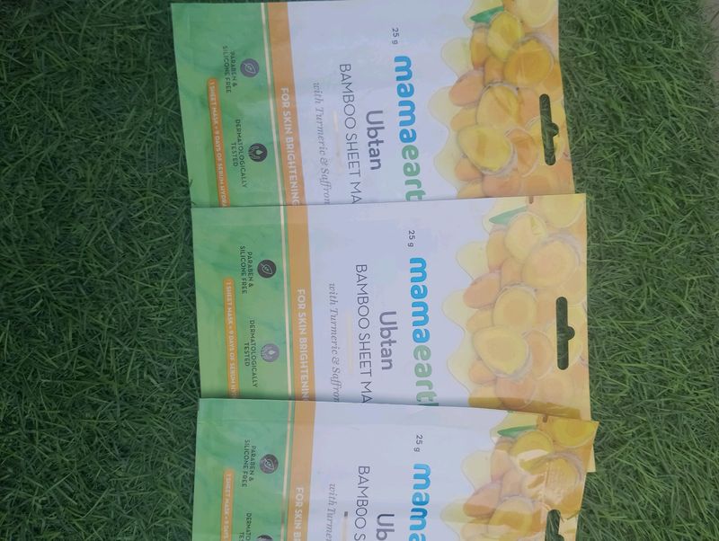 Mamaerth Ubtan Sheet Mask Pack Of 3