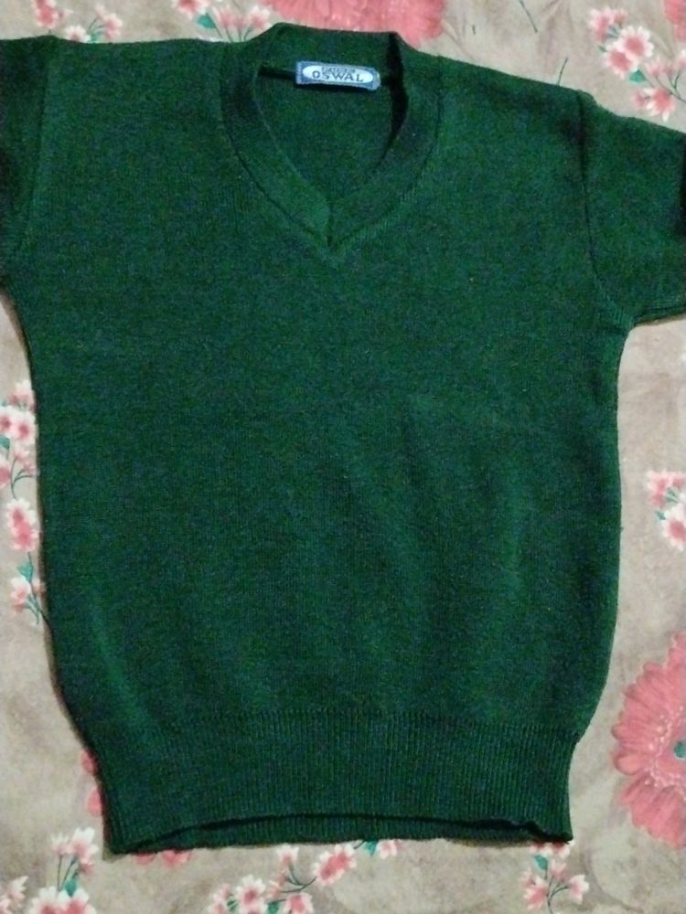 Oswal Dark Green Full Sleeves Sweater